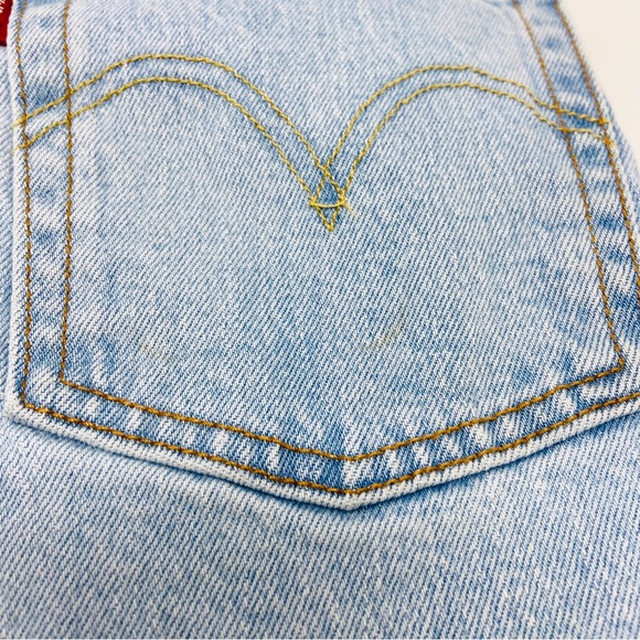 LEVI'S Premium 501 Original Sport Stripe Cropped Jeans in Dibs Size 26 - Picture 8 of 13